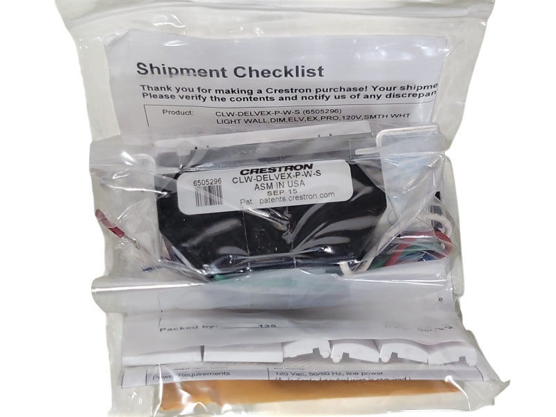Open-Box Crestron CLW-DELVEX-P-W-S Cameo In-Wall Dimmer White  _