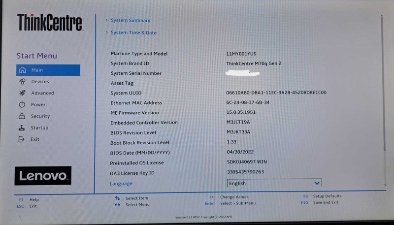 Lenovo M70q Gen 2 | Core i5-11400T @1.30GHz, 32GB DDR4, 256GB NVMe, Wi-Fi 6