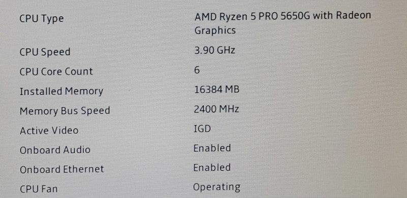 Lenovo ThinkCentre M75s Gen 2 | Ryzen 5 Pro 5650G | 16GB DDR4 | NO HDD