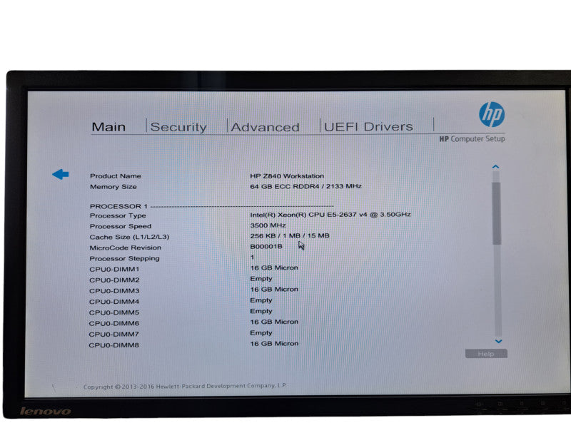 HP Z840 Workstation | 1x Xeon E5-2637 v4 @3.50GHz, 64GB DDR4, K2200, 1125W