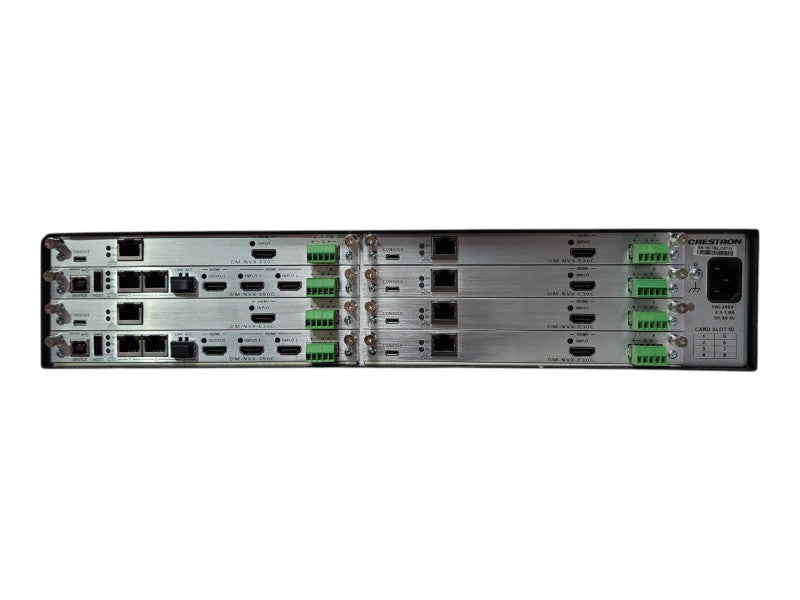 Crestron DMF-CI-8 Digital Media Chassis w/ 2x DM-NVX-E30C, 6x DM-NVX-350C