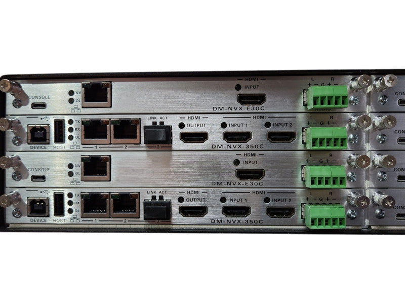 Crestron DMF-CI-8 Digital Media Chassis w/ 2x DM-NVX-E30C, 6x DM-NVX-350C