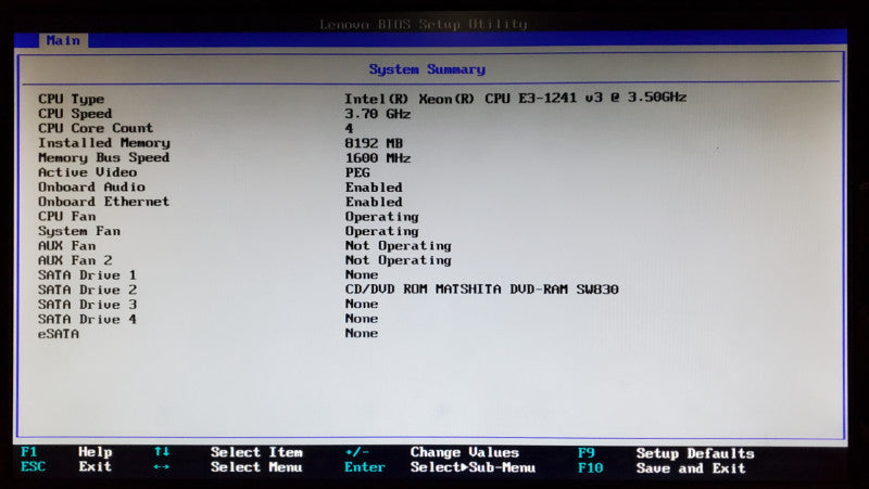 Lenovo ThinkStation P300 Xeon E3-1241 v3 8GB DDR4 K620 - No HDD