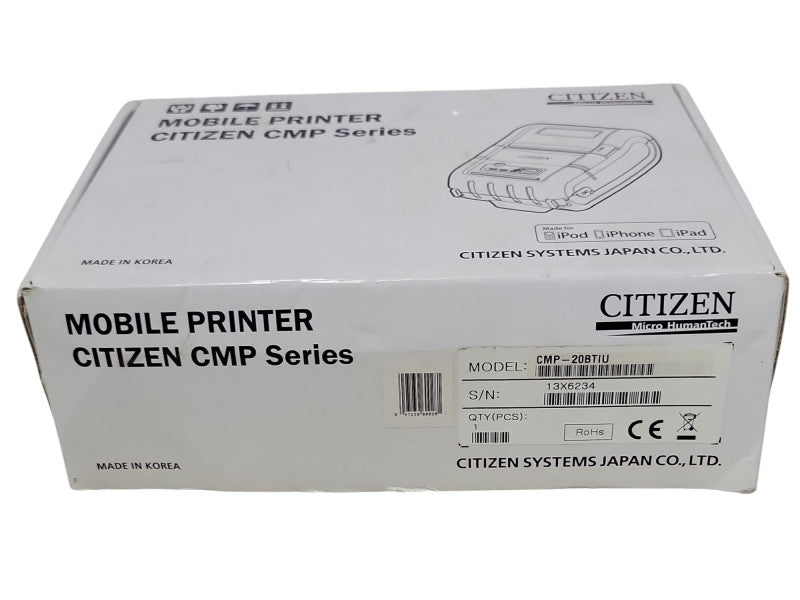 Open-Box Citizen CMP-20BTIU Portable Receipt Printer USB Bluetooth _