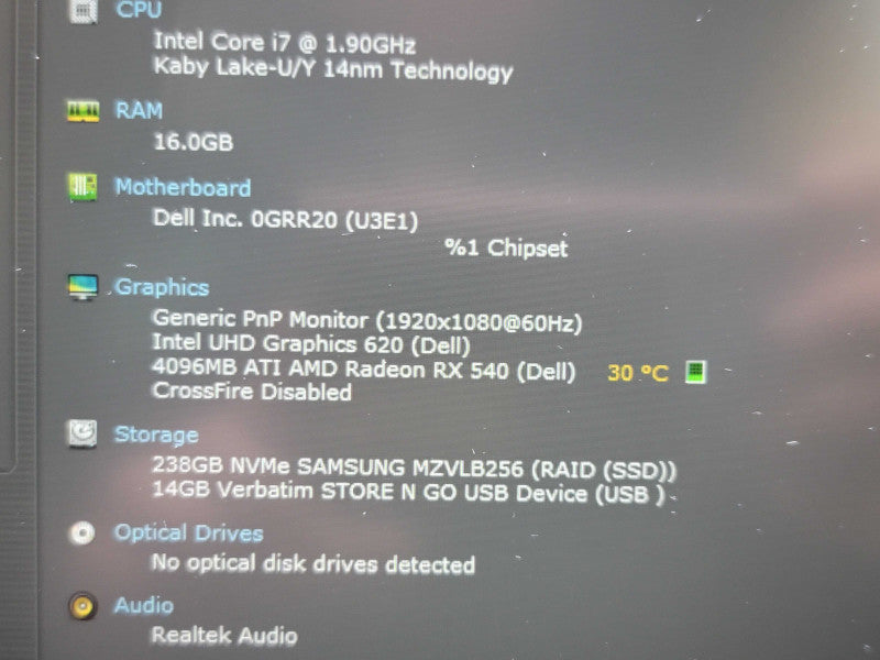 Dell Latitude 5424 Rugged i7-8650U 16GB RAM RX540 256GB SSD   β Lap200