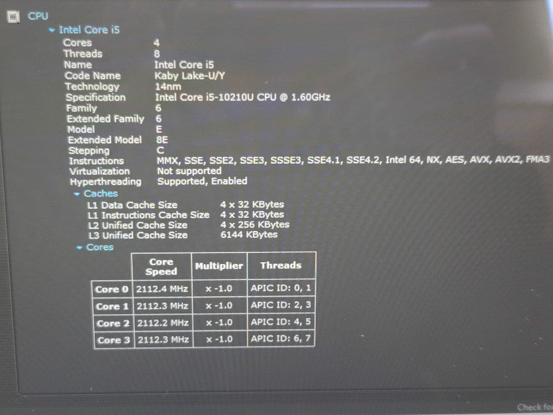 Lenovo Thinkpad X1 Yoga i5-10210U 16GB RAM 256GB SSD  β Lap200