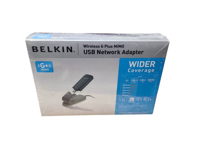 Belkin Wireless G Plus MIMO USB Network Adapter SEALED !