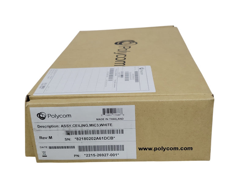 Open-Box Polycom White MIC3 Ceiling Mount Mic Array 2215-26927-001 _