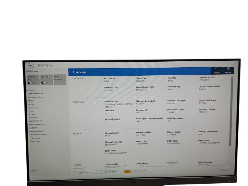 Dell OptiPlex 5090 SFF  i5 -10505 @ 3.20GHz 16GB DDR4 Ram θ