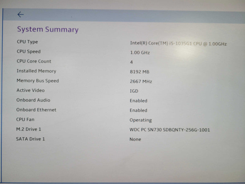 Lenovo ThinkCentre M60E USFF i5 -1035G1 @ 2.90GHz 8GB DDR4 256GB NVme !