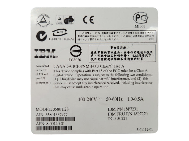 IBM 3580L23 Ultrium LTO 2 System Storage Data Cartridge External Tape Drive