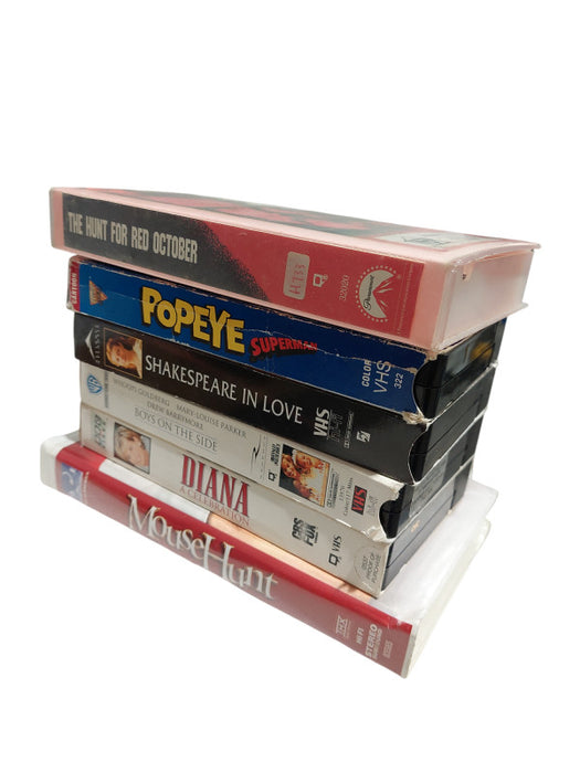 Bundle of  6  VHS Tapes Video Cassettes  =