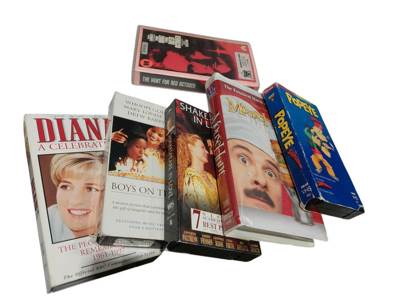 Bundle of  6  VHS Tapes Video Cassettes  =