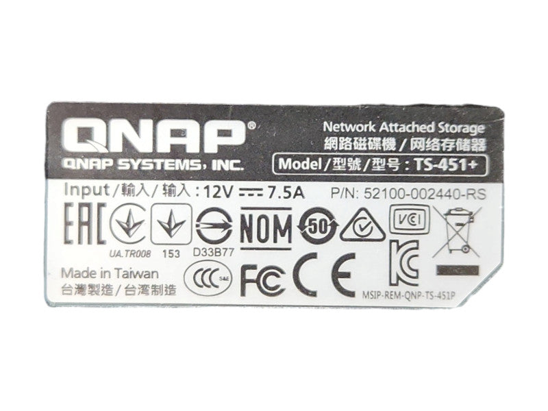 QNAP TS-451+ 4-Bay NAS w/ 2x 5TB HDDs & 2x HDD Caddies