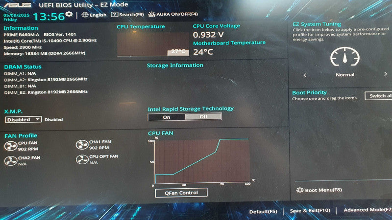 Custom PC i5-10400 2.9GHz PRIME B460M-A 16GB RAM - NO HDD Q