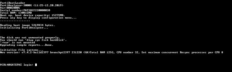 Fortinet FortiAnalyzer FAZ-3000G, 2x Xeon Silver 4215, 128GB RAM