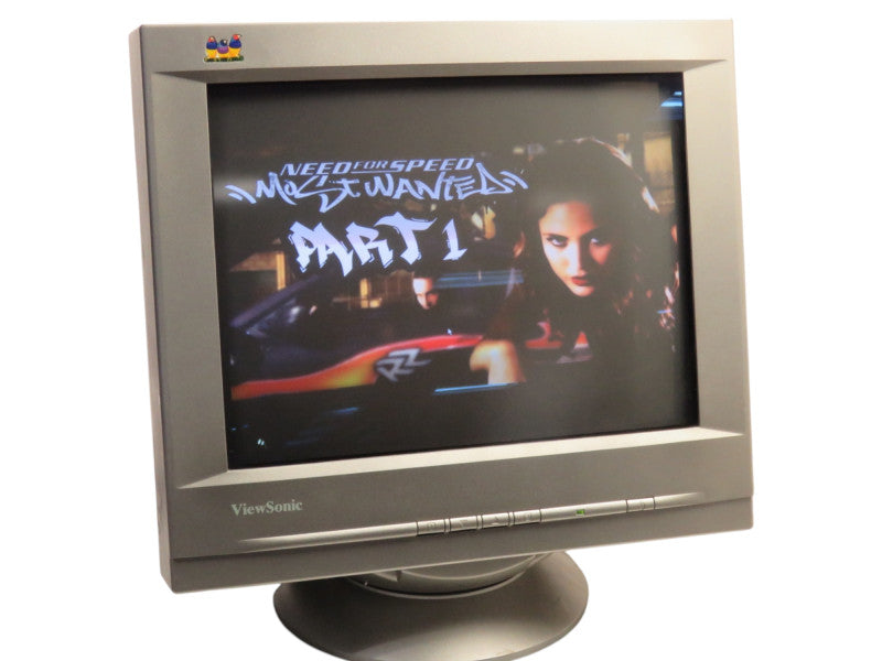 ViewSonic A72f VCDTS23125-3R 17 inch Flat Screen CRT Monitor Nice Silver -