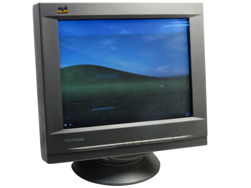 ViewSonic A72f VCDTS23125-3R 17 inch Flat Screen CRT Monitor Nice Silver -