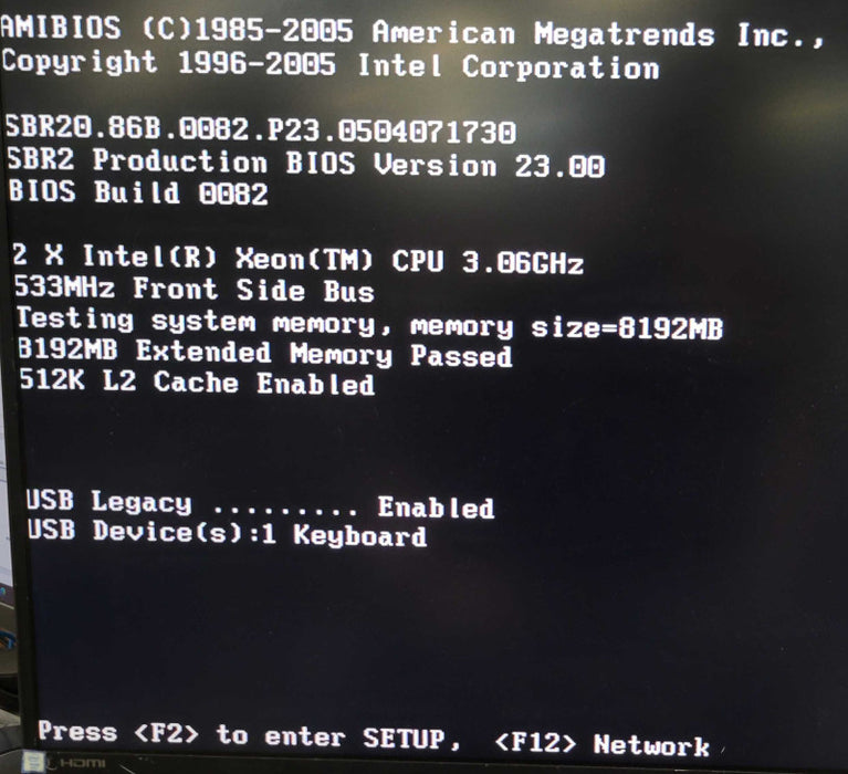 2x Intel Xeon 3.06GHz 533Mhz FSB 8GB RAM NO HDD MR 150-4d 750W PSU %