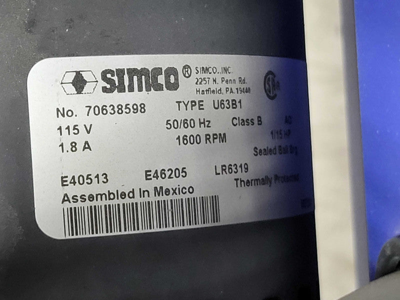 Simco / Aerostat Phoenix Ionizing Air Blower #4004175, READ _
