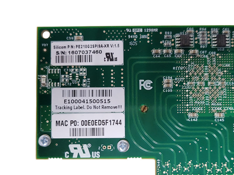 Silicom PE210G2SPI9A-XR Dual Port 10Gb Ethernet Adapter, LP Bracket _