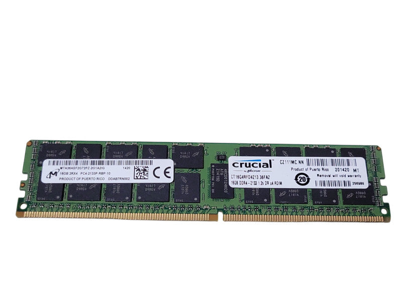 Micron 16GB 2Rx4 PC4-2133P R DDR4-17000 ECC REG Registered Server Memory Q_