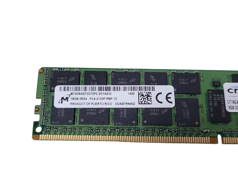 Micron 16GB 2Rx4 PC4-2133P R DDR4-17000 ECC REG Registered Server Memory Q_