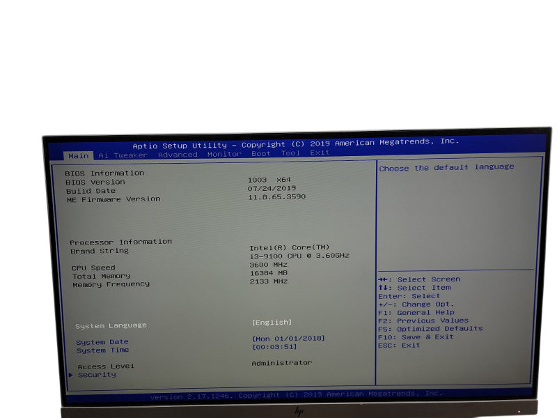 Custom PC  i3 - 9100 @ 3.60GHz 16GB DDR4 Ram θ