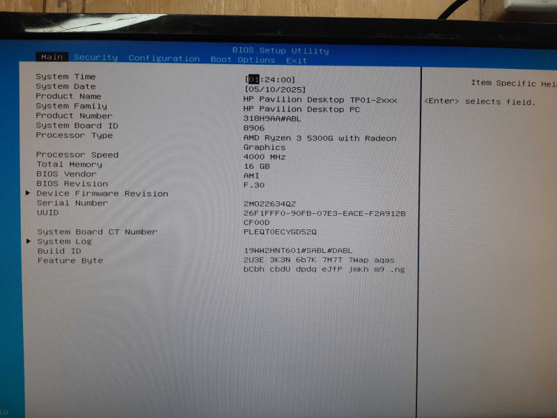 HP Pavilion Desktop TP01 AMD Ryzen 3 5300G 4.00 GHz 16GB DDR4 NO HDD