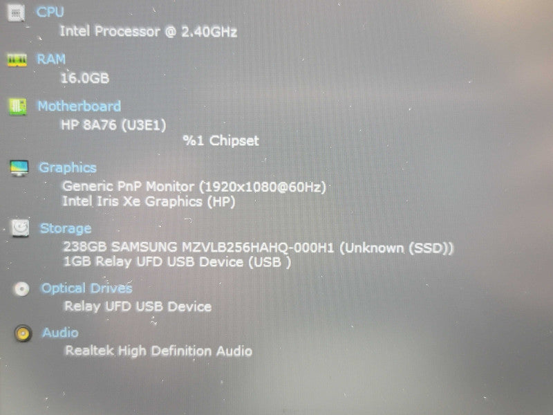 HP ProBook 440 G8 i5-1135G7 16GB DDR4 256GB SSD READ β Lap200