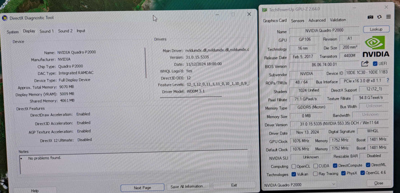 NVIDIA QUADRO P2000 5GB PCIE Graphics Card Q