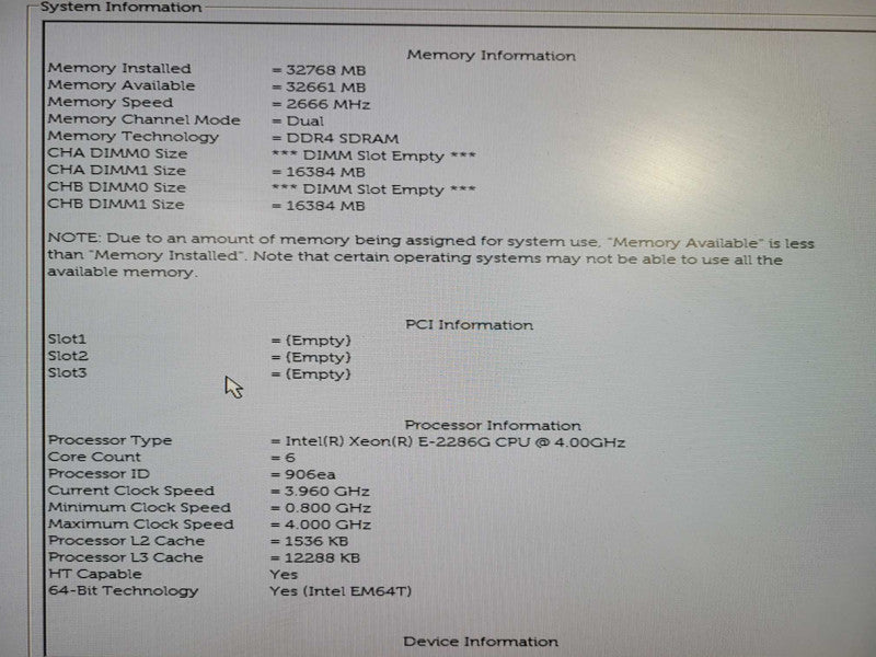 Dell Precision 3930 Datto SirIs 5 1U Rack Xeon E-2286G 32GB 2x 512GB NVMe !