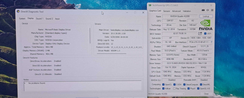 NVIDIA Quadro K2200 4GB GDDR5 Graphics Card | 2x DP 1x DVI