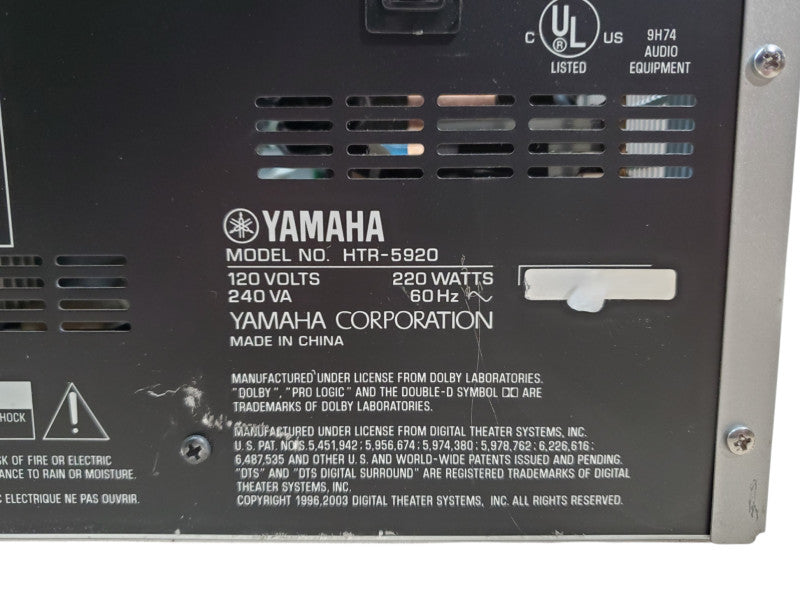 Yamaha Natural Sound AV Receiver HTR-5920 *READ*