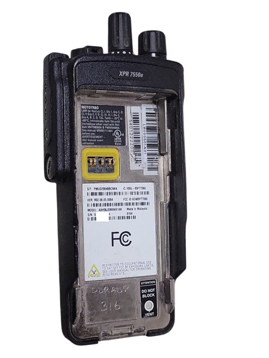 Motorola XPR7550e. Model: AAH56JDN9WA1AN VHF 136-174Mhz, READ _
