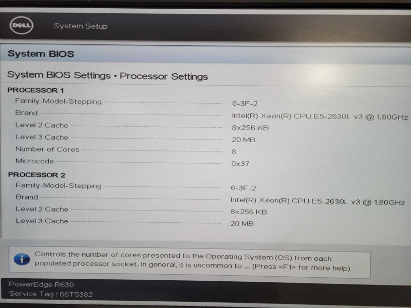 Dell PowerEdge R630 1U 2x Xeon E5-2630L v3 @ 1.8GHz 32GB RAM H730 Mini 8x 2.5" !