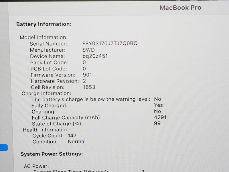 Apple Macbook Pro 2020 13" 4-Core i7-1068NG7 @ 2.3GHz 16GB DDR4 500GB SSD (