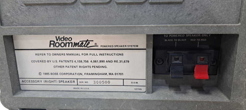 Vintage 1985  Bose Video Roommate Powered Speakers | READ
