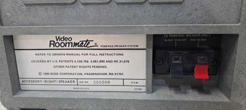 Vintage 1985  Bose Video Roommate Powered Speakers | READ
