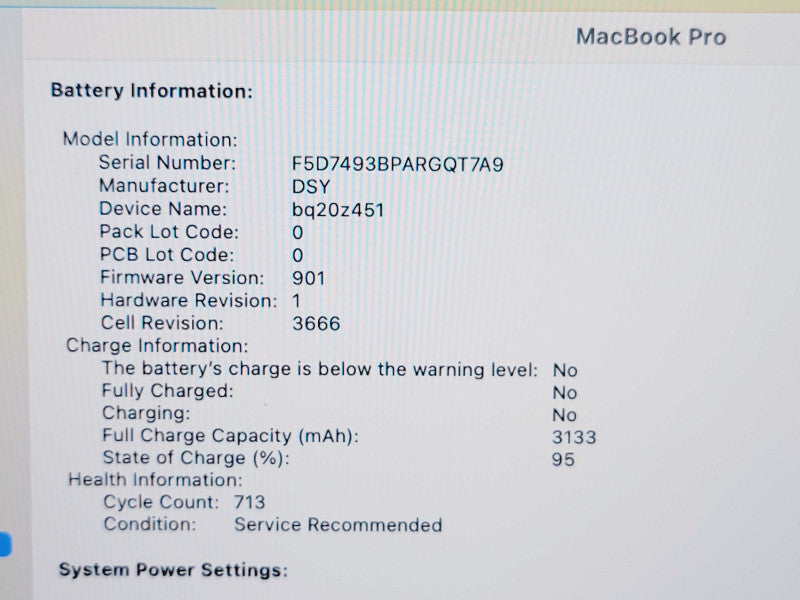 Apple Macbook Pro 2017 13" 2-Core i5-7360U @ 2.3GHz 8GB DDR3 250GB SSD (