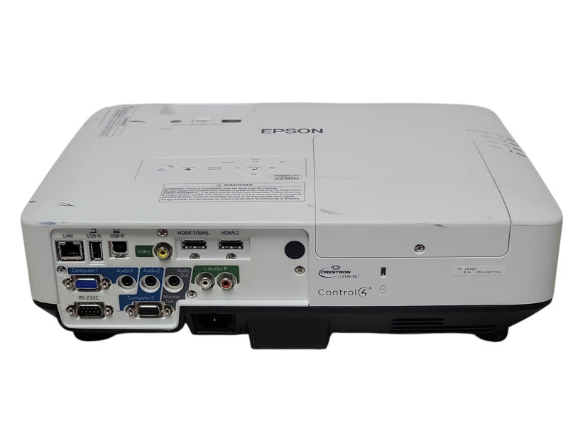 Epson PowerLite 2250U 3LCD Projector 5000 Lumens 1920x1200 892 Hours _