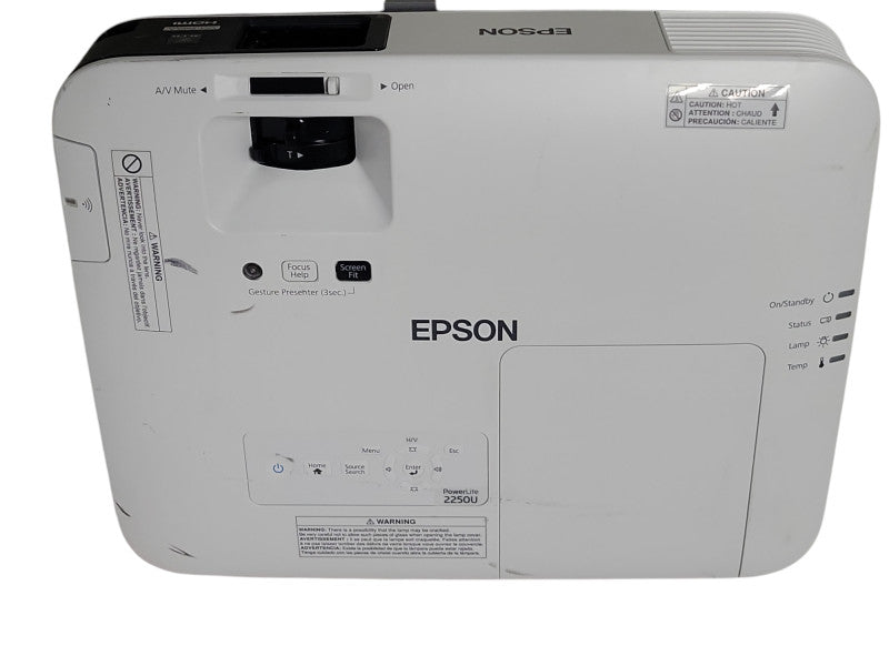 Epson PowerLite 2250U 3LCD Projector 5000 Lumens 1920x1200 892 Hours _