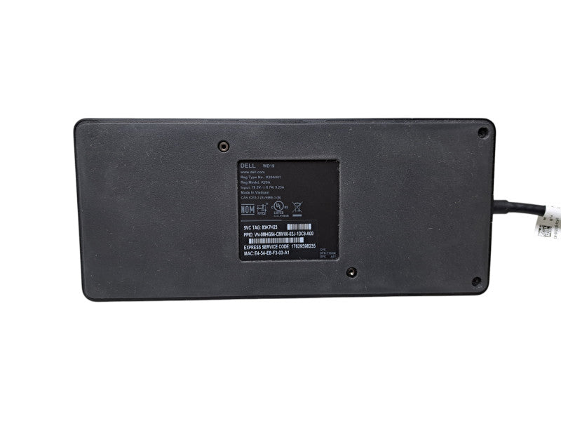 Dell WD19 K20A USB-C Docking Station K20A001 w/ 130W Power Adapter