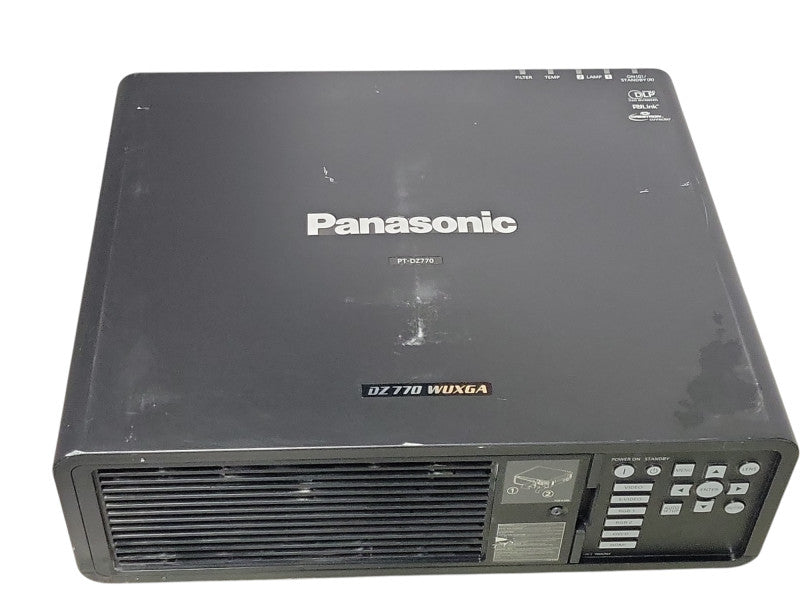 Panasonic DLP Projector PT-DZ770UK, No Lens, No remote control, READ _