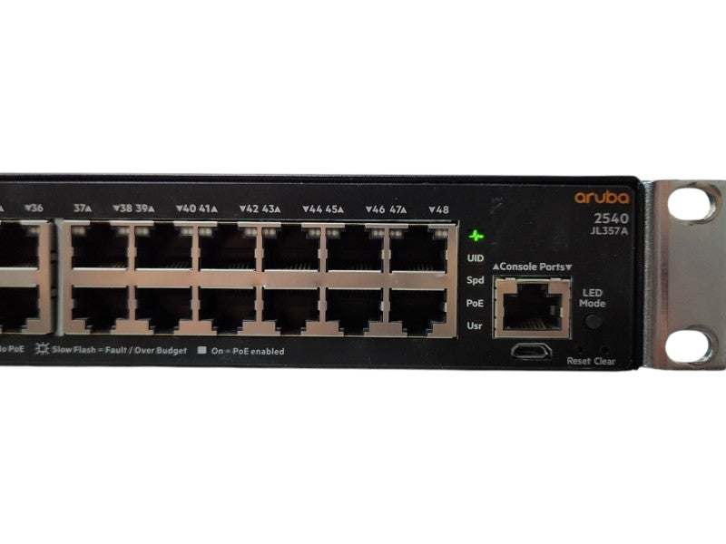 HP ARUBA 2540 JL357A 48 Port POE 4x SFP Rack Mountable Ethernet Switch