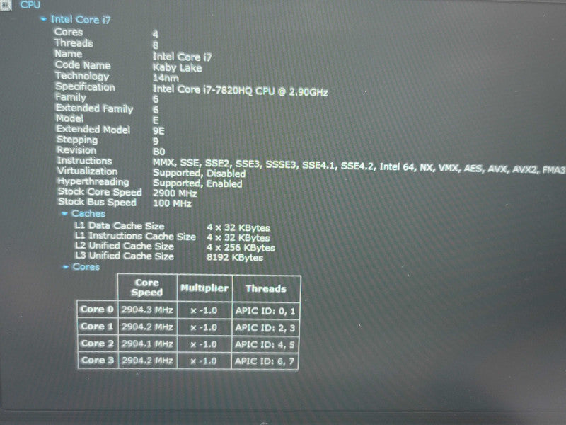 Dell Precision 5520 i7-7700HQ 16GB RAM Quadro M1200 256GB SSD LOW BAT β BudLap