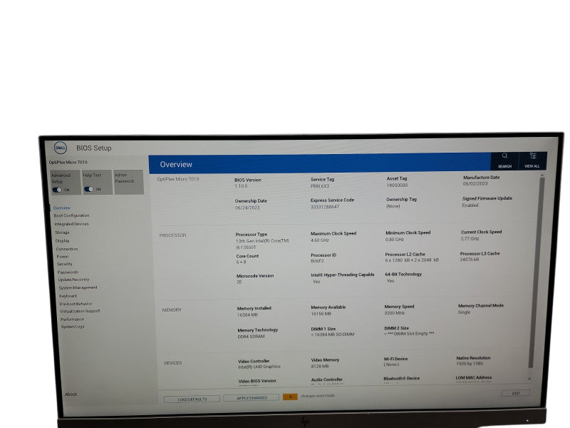 Dell OptiPlex Micro 7010 13TH i5 - 13500T 16GB DDR4 Ram θ