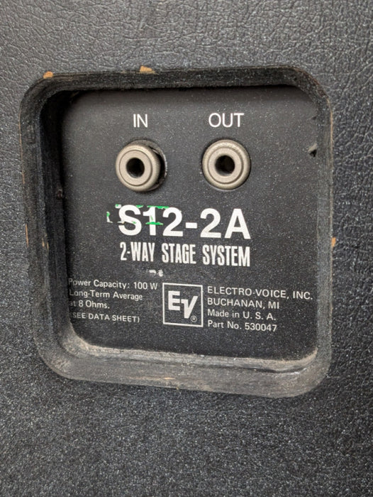 Pair of Vintage EV S12-2A 2-Way Stage Speaker System  -