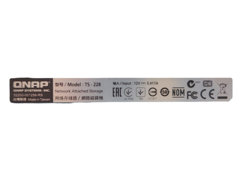 QNAP TS-228 2-Bays NAS, 2x4TB HDDs