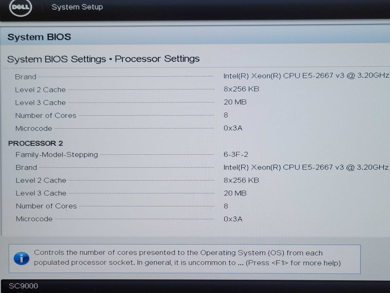 Dell EMC SC9000 2x Xeon E5-2667v3 3.20Ghz 8C, 128GB DDR4, 2x PSU, READ _